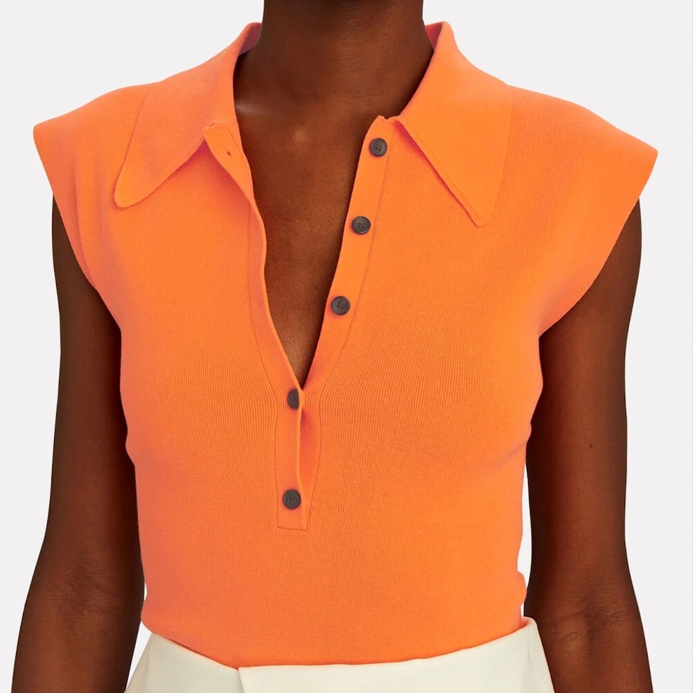 A.L.C. Taylor Rib Knit Polo Top NWT